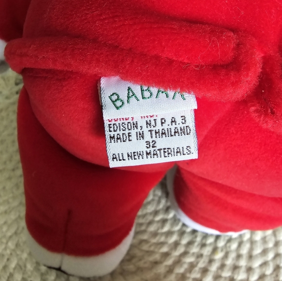 Vintage Macys 1988 Gund Babar the elephant king 14" Plush Red Suit Yellow Crown - Picture 4 of 7